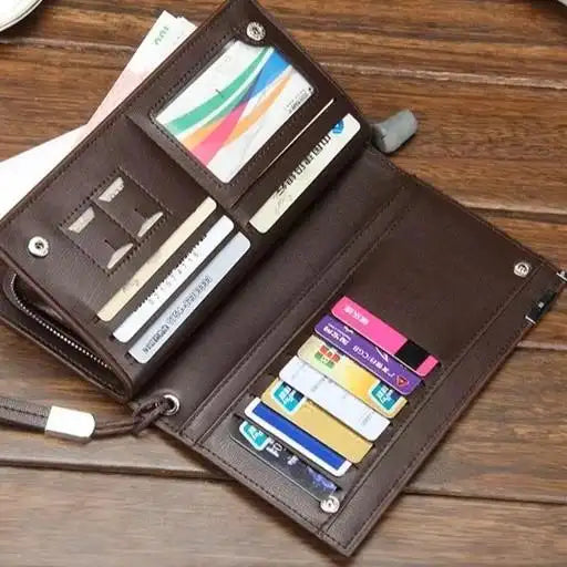 Baellerry Long PU Leather Wallet