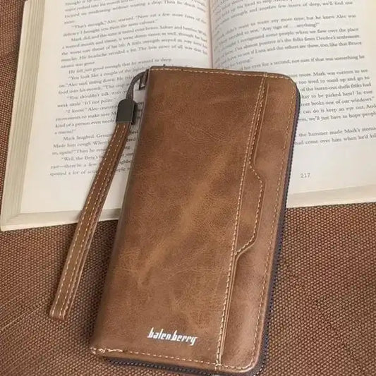 Baellerry Zipper Leather Wallet