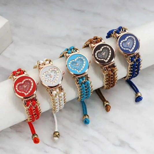 Heart-Shaped Bracelet Watch