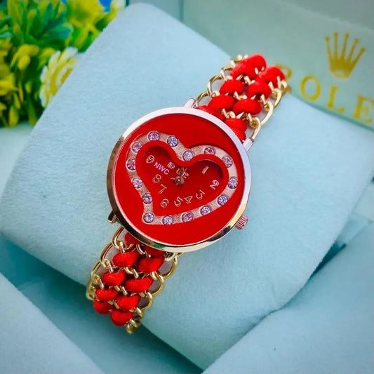 Heart-Shaped Bracelet Watch
