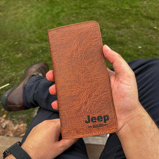 JEEP Premium PU Leather Long Wallet