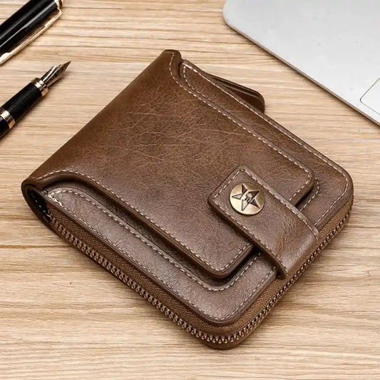 Premium Zipper Bifold Wallet